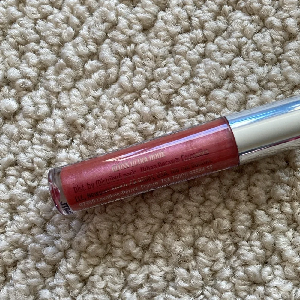 NEW Urban Decay Hi-Fi Shine Ultra Cushion Lipgloss Glitter Naked Red Mini Size